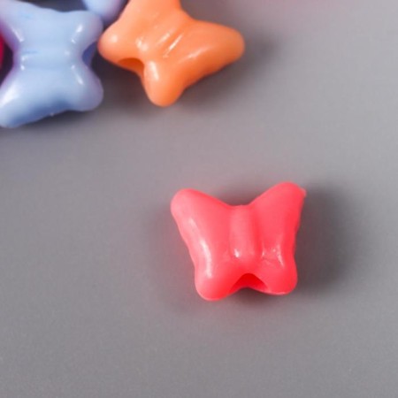 Beads for creativity plastic "Butterflies. Pastel colors" set 44 pcs 15 grams 1.2x1 cm-1