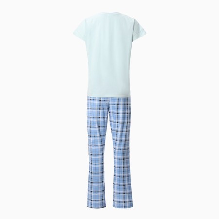 Home home Love set (T -shirt, trousers), blue color, size 46-5