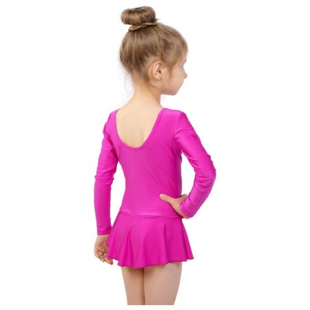 Grace dance gym swimsuit, with a skirt, with a long sleeve, p. 32, lilac color-2