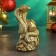Figure "Snake of a cobra on a barrel" 10x7x13cm, bronze with gilding