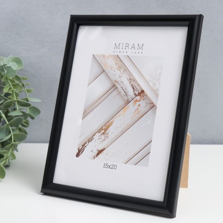 Photo frame Plastic "Mira" 15x20 cm 642077-6, black (plastic screen)-1