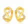 Cooping earrings Xuping Infinity, white color in gold