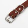 Leather collar on synthetic winterizer, dimensionless, 45 x 2 cm, Osh 18-39 cm, brown