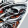 Tattoo on the body color "Skeleton in flame" 48x17 cm