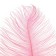 Feather for decor, size: 25-30 cm, pink color