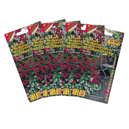 Flowers of Petunia "Funny Paints", ampelous mixture, set 5 pcs