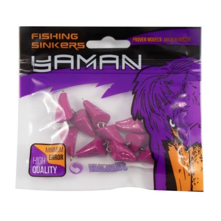 Cargo bullet-exentric painted pissy Yaman 10 pcs., 14 g, purple-4
