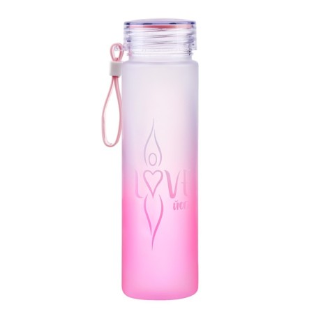 Water bottle, 460 ml, "Love Yoga"