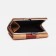 Women's wallet on the button, brown color