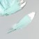 A set of goose feathers 15-20 cm, 10 pcs, mint with silver