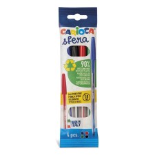 A set of ballpoint pens 4 colors of Carioca 