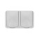 Horizontal block 2 sockets (ceramics) mini ip54 with grounding, o/y, gray kranz