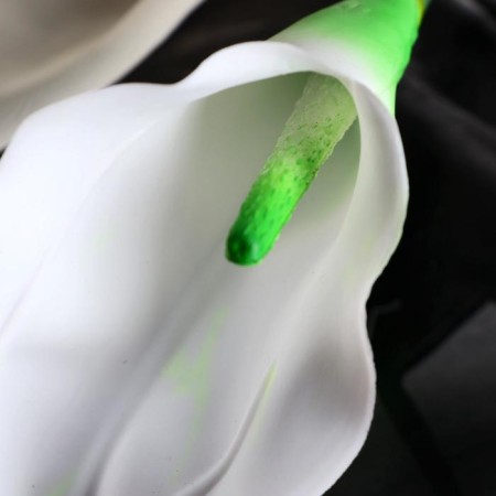 Artificial flower "calla" 7x65 cm, white-1