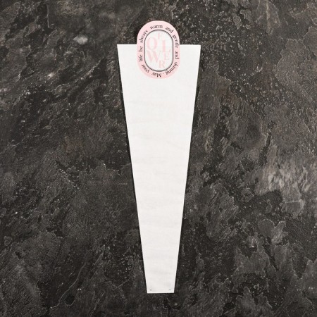 Package-cone for flowers, "flowers", white, 12.5x4x40 cm-2