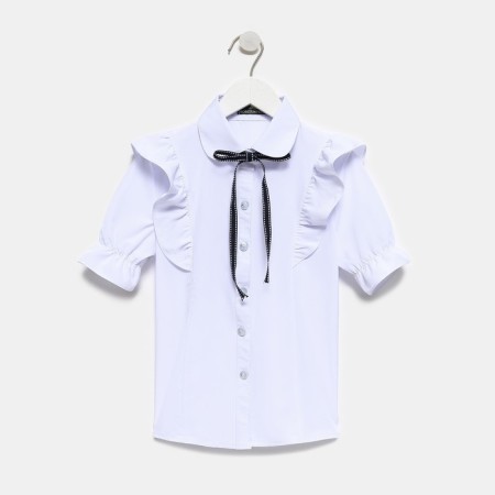 School blouse for girls, white color, height 134 cm-4