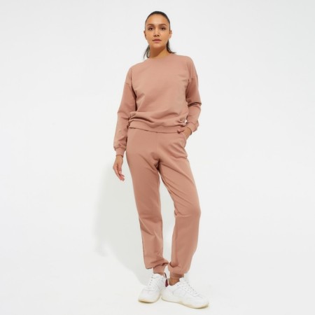 Women's costume (sweatshirt, trousers) minku: casual collection color sand, size 46-1