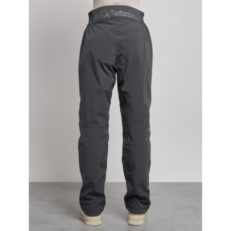 Warmed female trousers, size 42, gray color-12