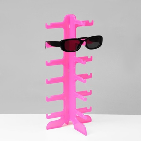 Hands for glasses 6 seats, 16 × 14.5 × 35.5, plexiglass, pink color-1