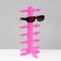Hands for glasses 6 seats, 16 × 14.5 × 35.5, plexiglass, pink color