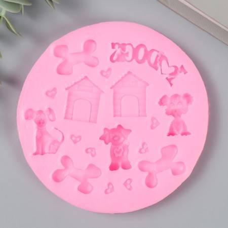 Molds Silicon "Pesiki and Buds" 17 objects 1x8.8x8.8 cm