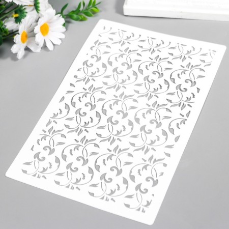 Plastic stencil "Textory pattern" 24x16 cm-1