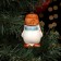 Fir -tree porcelain toy "Snowman in a hat", 7 cm