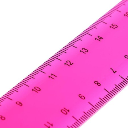 The line 20 cm Erichkrause "Neon Solid", plastic, opaque. double -sided scale, mix-4