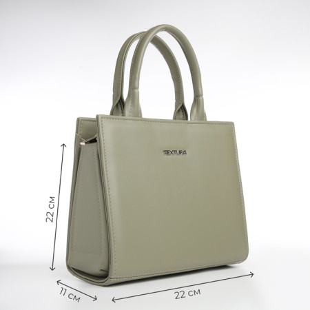 Female bag Textura, tout, average size, khaki color-2