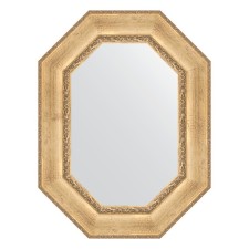 Mirror in a baguette frame, aged silver with an ornament 120 mm, 62x82 cm