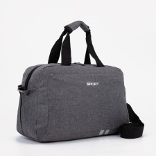 Sports bag with lightning, 3 outer pockets, color gray color