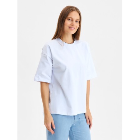 Women's T-shirt Minaku Oversize Fit: White Color, Rr. 46-2