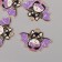 Decor for creativity metal, enamel "Cat-flying mouse" black-violet 2x2.9 cm