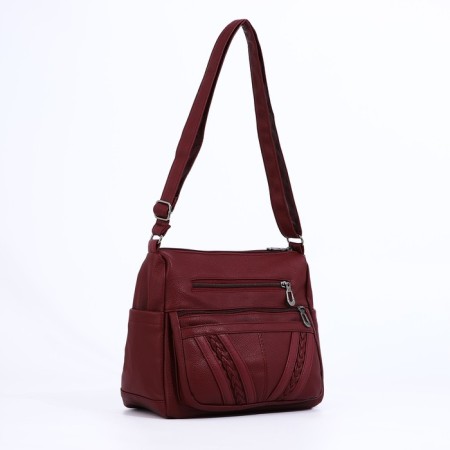 Lurch bag with lightning, dark red color-5