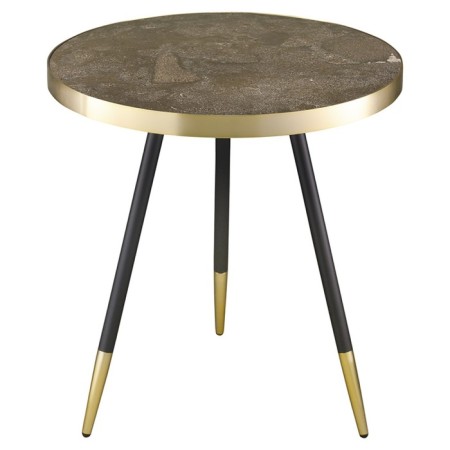 Hedda coffee table, 550 × 550 × 590 mm, black / matte gold color