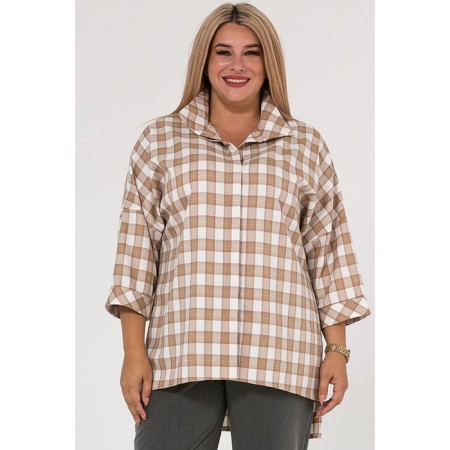 Female shirt, size 56, beige color