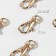 Metal carbine, 38 × 13.6 mm / 9 × 2.2 mm, 5 pcs, gold color
