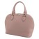 Bag women, genuine leather, pink 33x12x27 cm