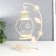 Climber Metal 1 Candle "Lampad", white 14x10x22 cm