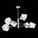 Ceiling Ceiling ST LUCE. SL1175.102.06. Portici. 6x40 watts, E14, 85x85x56 cm, chromium color
