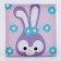 Application with pompom "Bunny" size - 20 × 20 cm, glue 30 ml