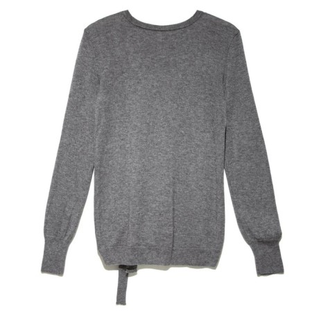 Female jumper with decorative assembly Contse Elegant, XS size, Steel Grey color-4