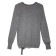 Female jumper with decorative assembly Contse Elegant, XS size, Steel Grey color