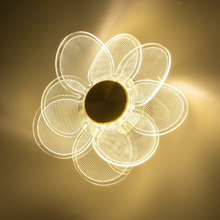 Bra "flower" Led 3000k gold 20x20x10cm-2