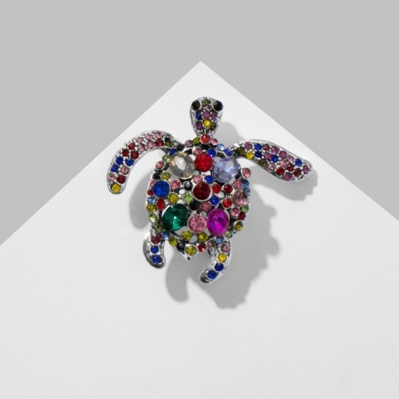 Brooch "Turtle", colored in black silver-2