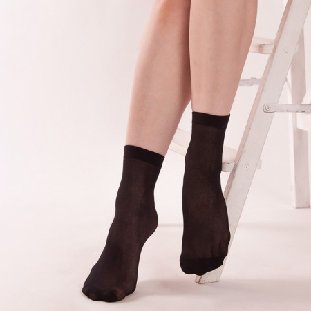 Women's socks (2 pairs) 40 den, black color, size 23-25
