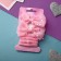 Hair set "Karapunka" (2 clamps, 4 elastic bands) Bassi bow, pink