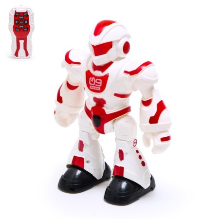 Robot radio -controlled "dancer", light and sound effects, works on batteries, red color-9