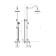 Shower system Rush Flores FLG0835-5, tropical shower, hand watering can, gold