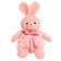 Soft toy "Knitted bunny", pink color, 38 cm
