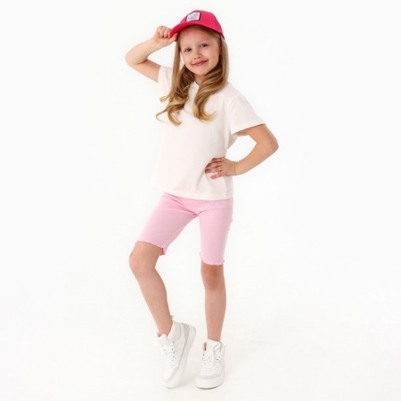 Children's cap Summer, pink color, rr 52-54, 5-7 years old-11